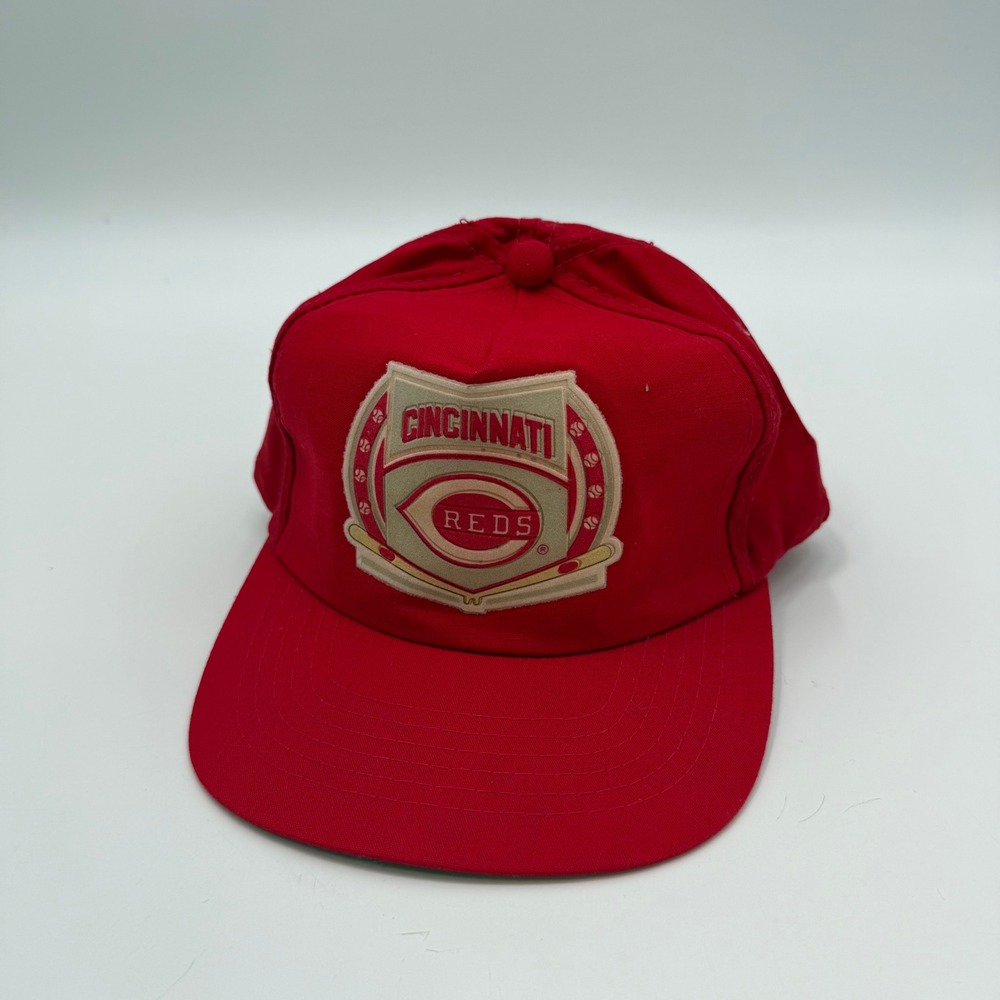 Drew Pearson Mens OSFA Snapback Hat Red Cincinnati Reds Vintage MLB Cap